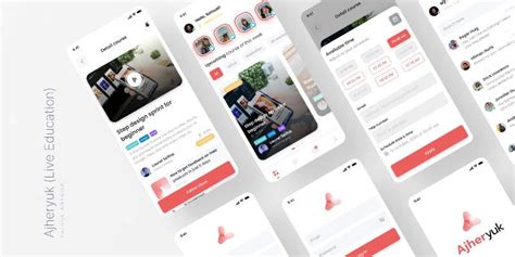 Freebie Live Education Mobile Apps Figma Template UI4Free