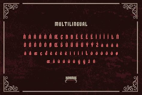 Kohirug Font - Design Cuts