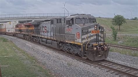 KCSM 4567 GE AC4400CW Gray Ghost Leads I ATDA Train YouTube