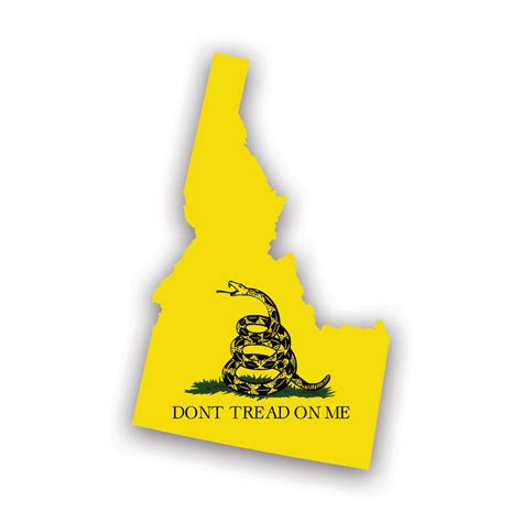 Idaho State Shaped Gadsden Flag Sticker Decal Self Adhesive Vinyl Weatherproof Made In Usa