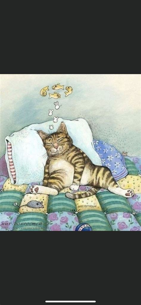 Pin Di Mary Ellen Nyman Su Cats Gatti Che Dormono Illustrazioni Di