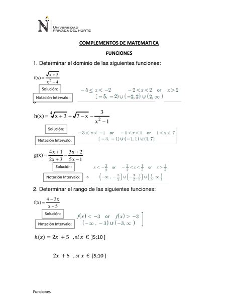 SOLUTION Funciones Matem Tica Studypool