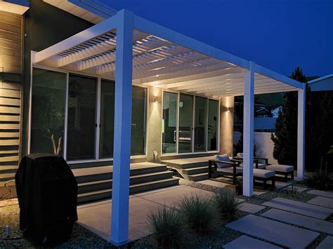 Modern Motorized Waterproof Aluminum Louvered Pergola