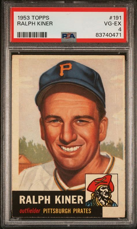 Topps Ralph Kiner Psa Pittsburgh Pirates Ebay