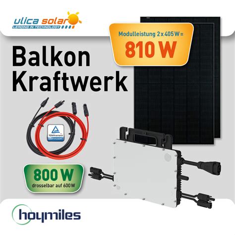 Balkonkraftwerk 810W Bestehend Aus 1 Hoymiles HMS 800 2T