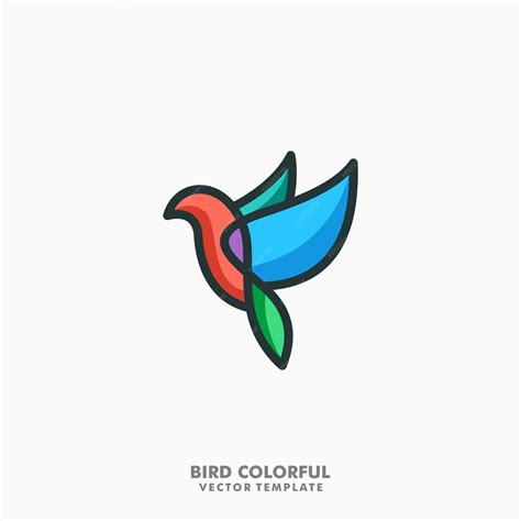 Premium Vector Bird Colorful Lineart Vector