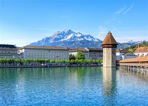 Reuss River In Lucerne Switzerland Editorial Image Image Of