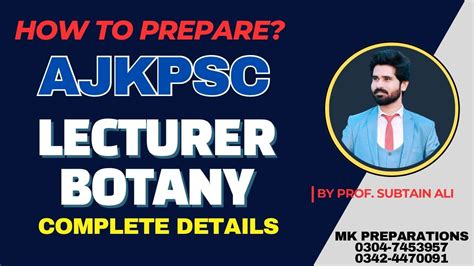 Ajkpsc Lecturer Botany Preparation Ajkpsc Lecturer Botany Test