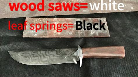 Making Damascus Knives From Wood Saws And Leaf Springs Youtube