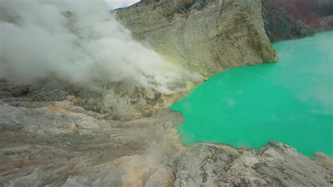 Sulfur volcano crater fpv drone video 41426635 Stock Video at Vecteezy