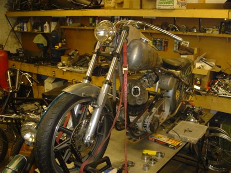 Some bikes being worked on by Excalibur Motorcycles in Thunder Bay