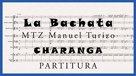 Charanga La Bachata Mtz Manuel Turizo Partitura Youtube