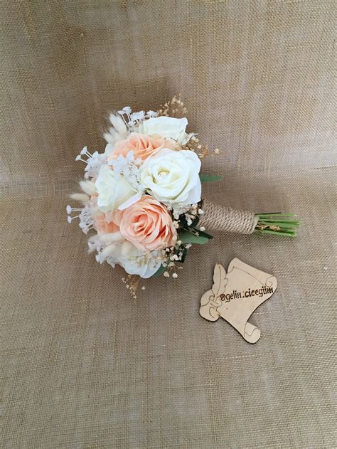 White Rose Bridal Bouquet, Salmon Rose Bridal Bouquet, Bridesmaid ...