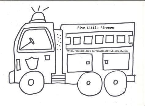 Printable Fire Truck Craft Template