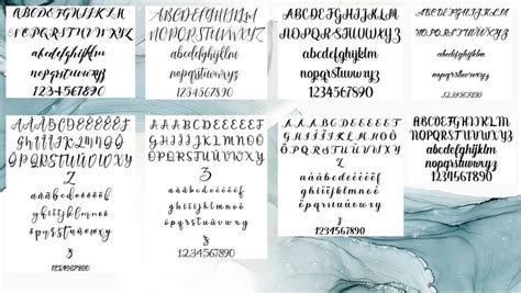 25 Cursive Font Bundle TTF, OTF Instant Download File, Alphabet, Cut File for Cricut, Silhouette ...