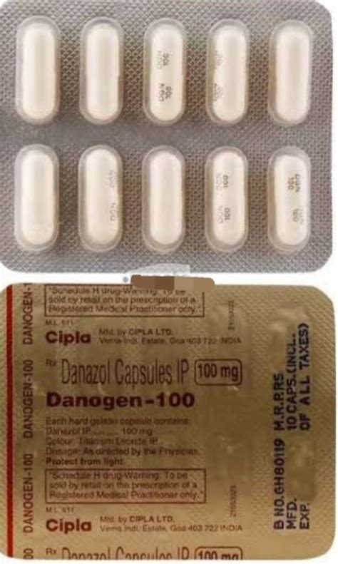 Danazol Danogen 100 Mg Capsule Cipla Ltd 10 Tablets At Best Price In