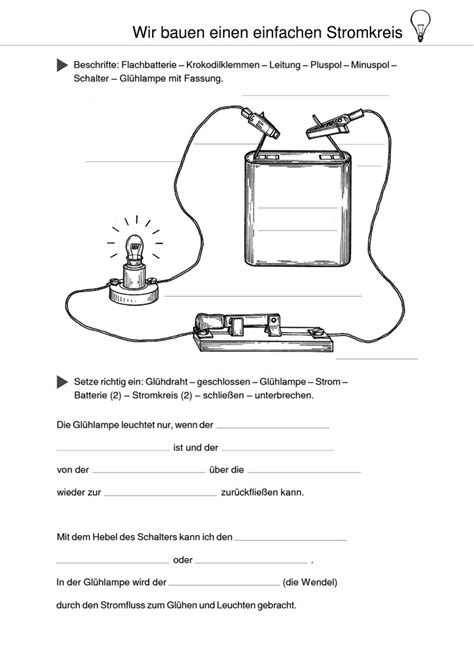 Elektrizit T Wir Bauen Einen Einfachen Stromkreis Verlage Der