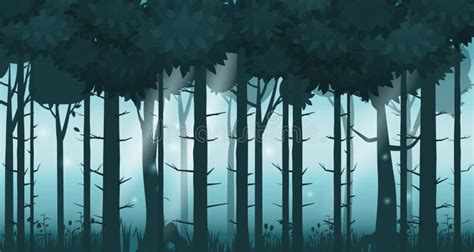 Scary Cartoon Forest Background