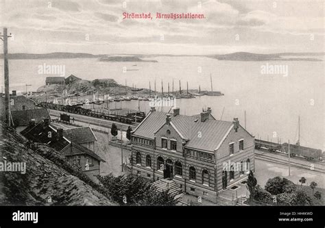 Railway Station Stromstad Vastra Gotaland Sweden Stock Photo Alamy