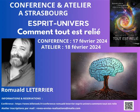 Tickets Conférence Romuald LETERRIER ESPRIT UNIVERS comment tout est