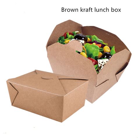 Custom Printed Lunch Box Brown Kraft Burger Box Packaging