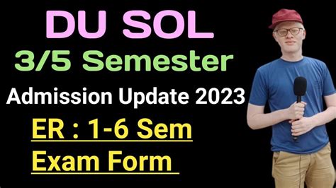 Sol Rd Th Semester Admission Update Sol Er Exam Semester