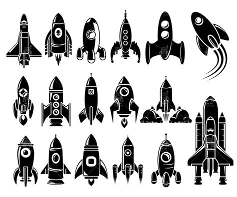 Rocket Rocketship Svg Spaceship Spacecraft And Space Shuttle Icons