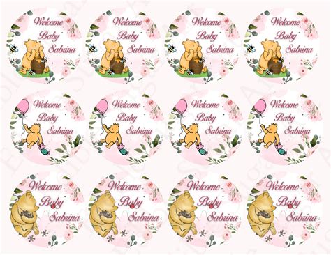 Pooh Bear Cupcake Toppers Baby Shower Cupcake Toppers Pooh Bear Baby S