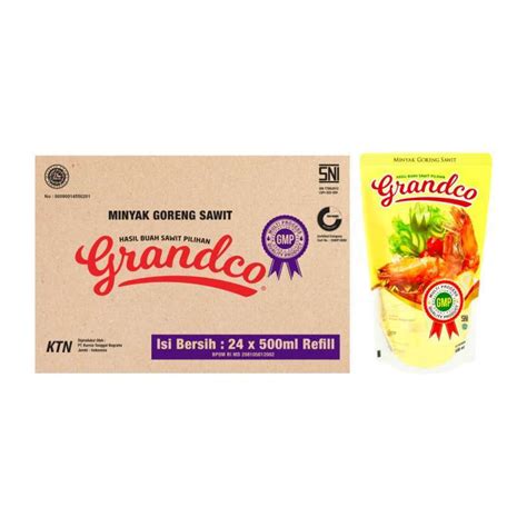 Promo Grandco Minyak Goreng Kemasan Pouch 500 ML 24 Pcs Diskon 41 Di