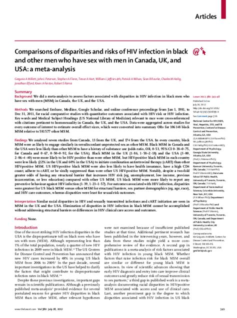 Pdf Comparisons Of Disparities And Risks Of Hiv Infection In Black