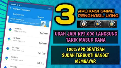 Withdraw Game Penghasil Uang Terbukti Membayar Dana Aplikasi