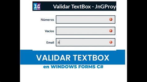 Validar Textbox Solo N Meros Vac Os Email C Windows Forms Youtube