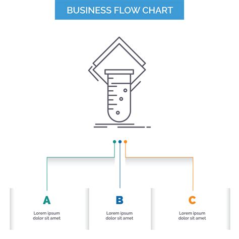 Chemistry. lab. study. test. testing Business Flow Chart Design with 3 ...