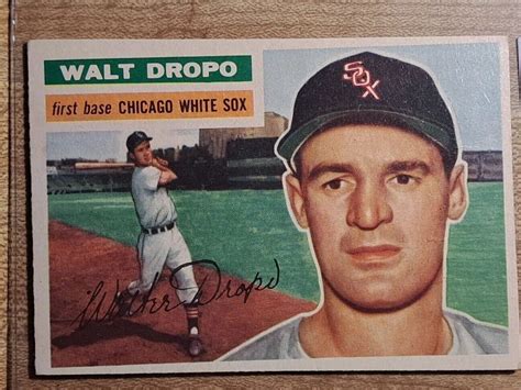 Topps Baseball Walt Dropo Chicago White Sox Vg Nm Gray Back