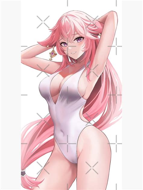 Yae Miko Hot Waifu Genshin Impact Poster For Sale By BingJiLin