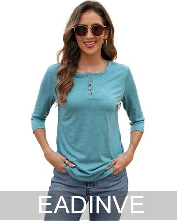 Eadinve Women S Casual Sleeve T Shirts Round Neck Cute Tunic Tops