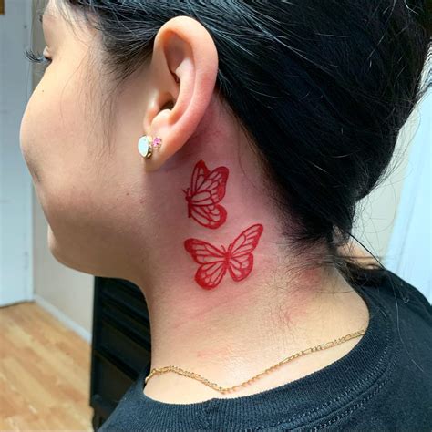 Discover More Than Butterfly Behind Ear Tattoo Latest In Cdgdbentre