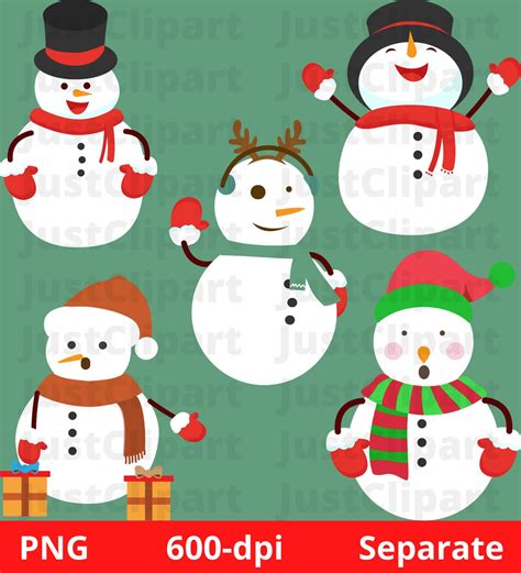 Snowman Clipart Christmas Snowman Clipart Christmas Clipart - Etsy