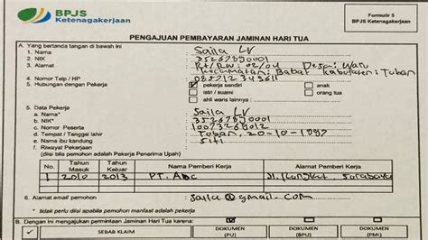 Contoh Formulir Bpjs Contoh Z Hot Sex Picture