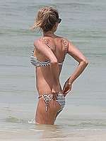 Kristin Cavallari In A Striped Bikini In Tulum