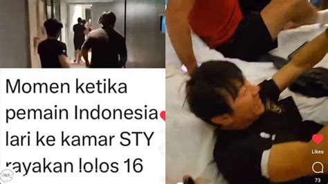 Momen Pemain Timnas Indonesia Geruduk Kamar Sty Usai Lolos Besar