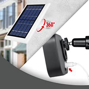 Wasserstein Solar Panel With Internal Battery Compatible With Blink