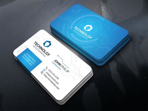 Technology Business Card Business Card Templates ~ Creative Market