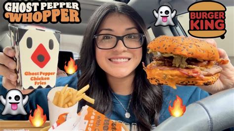 Trying Burger Kings New Ghost Pepper Whopper 🍔👻🎃 Youtube