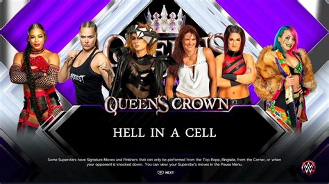 Wwe K Gameplay Womens Hell In A Cell Match Queens Crown Youtube