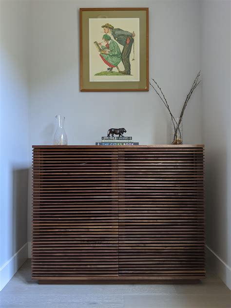 Finished one of the media consoles for our living room : r/woodworking