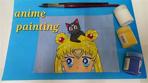 How To Paint Anime Painting Tutorial With Gouache Youtube