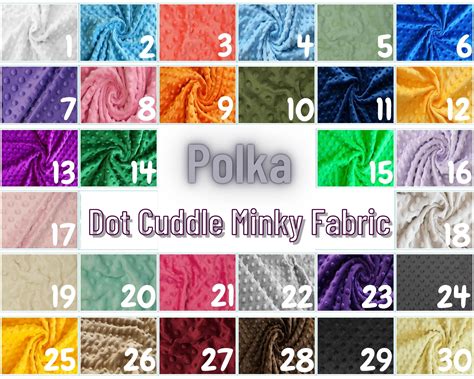 Polka Dot Minky Fabric by the Yard Super Soft Minkee Fabric - Etsy
