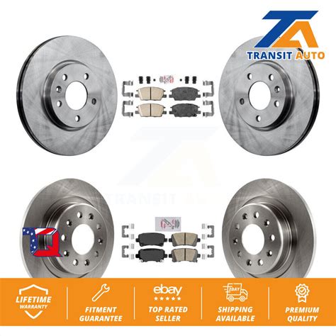 Front Rear Integrally Molded Pads And Disc Brake Rotors Kit For