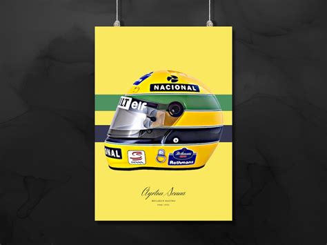 Ayrton Senna Signature Series Helmet Poster F1 Etsy Australia
